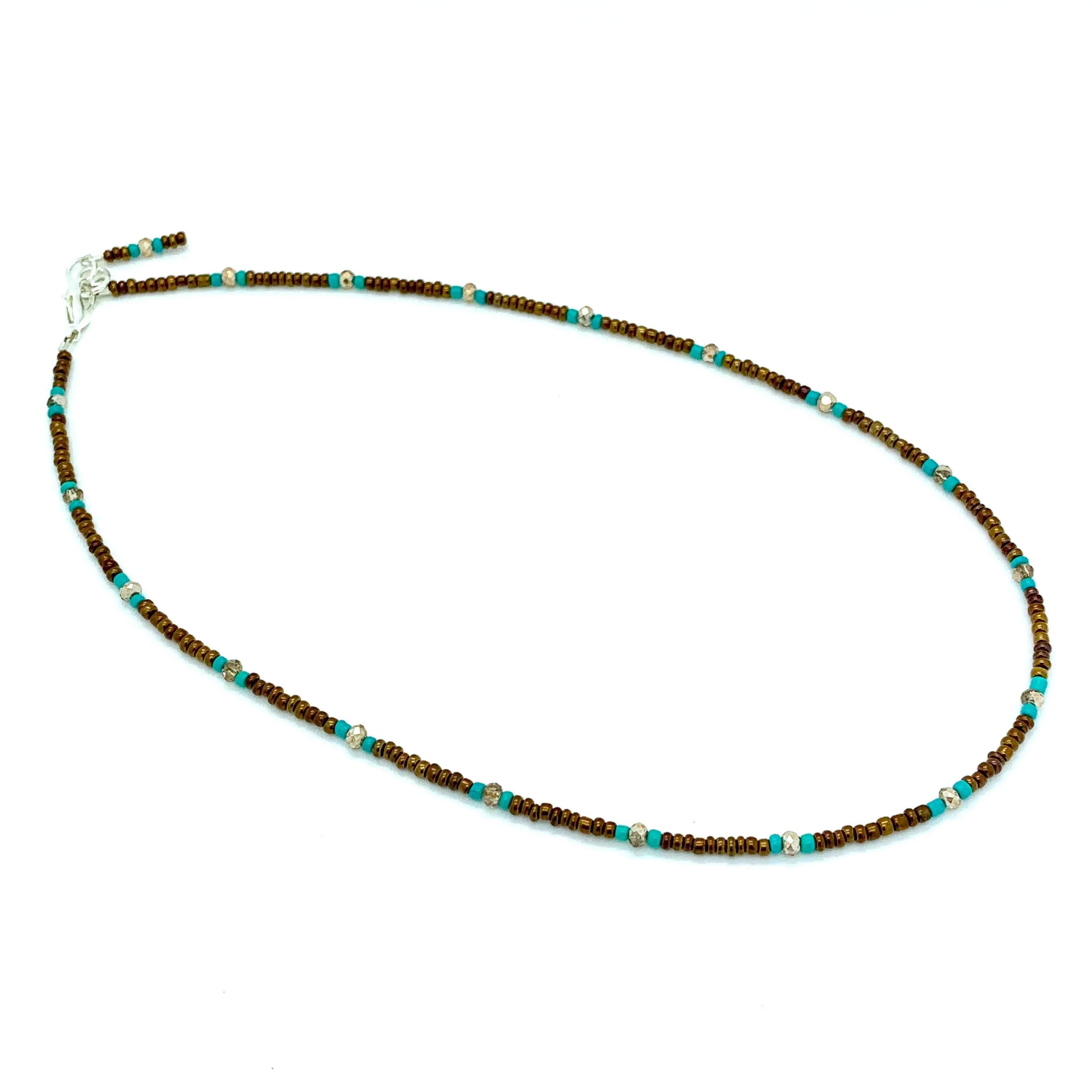 Dark Desert Sand Beaded Necklace