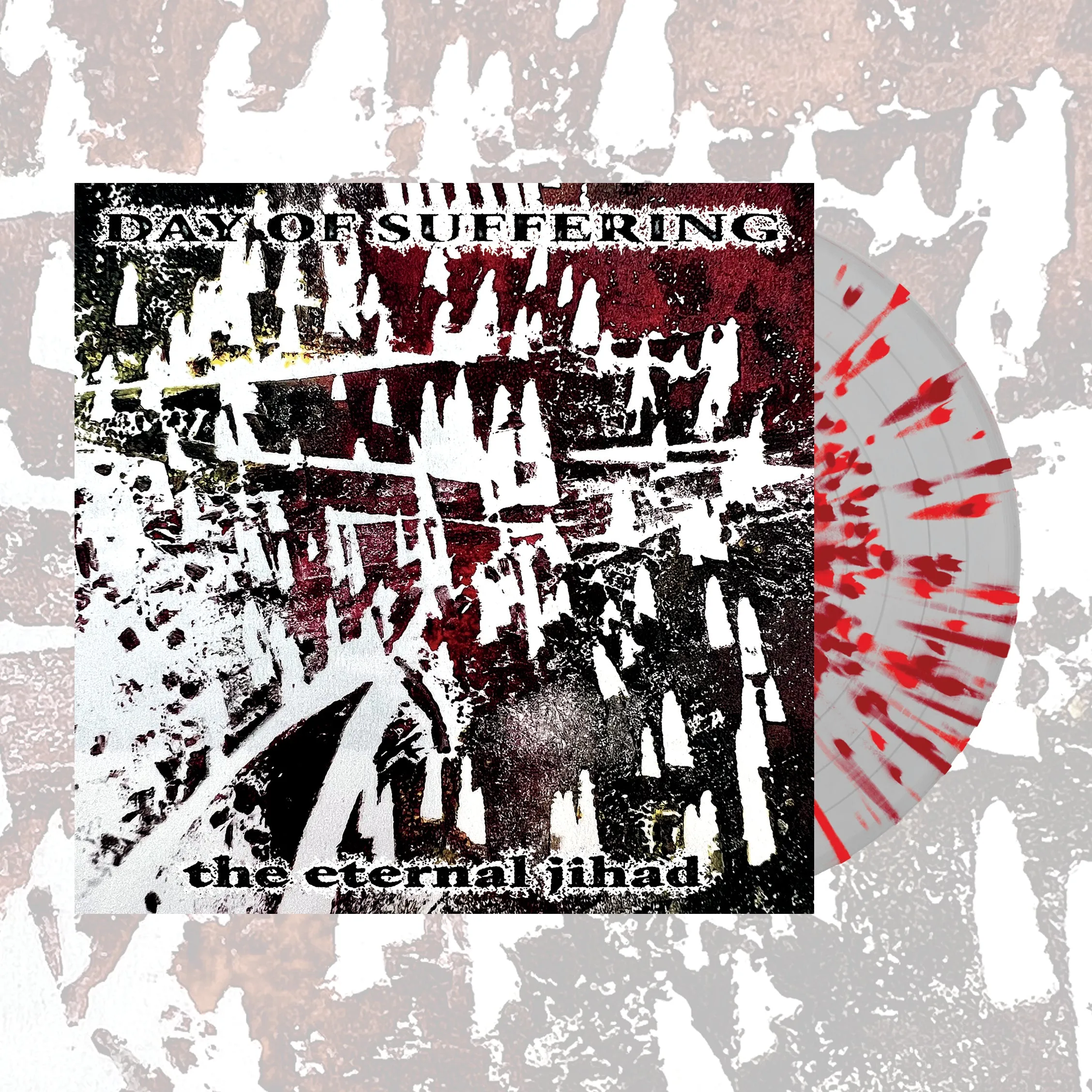 Day Of Suffering "The Eternal Jihad" shades of red splatter vinyl /200