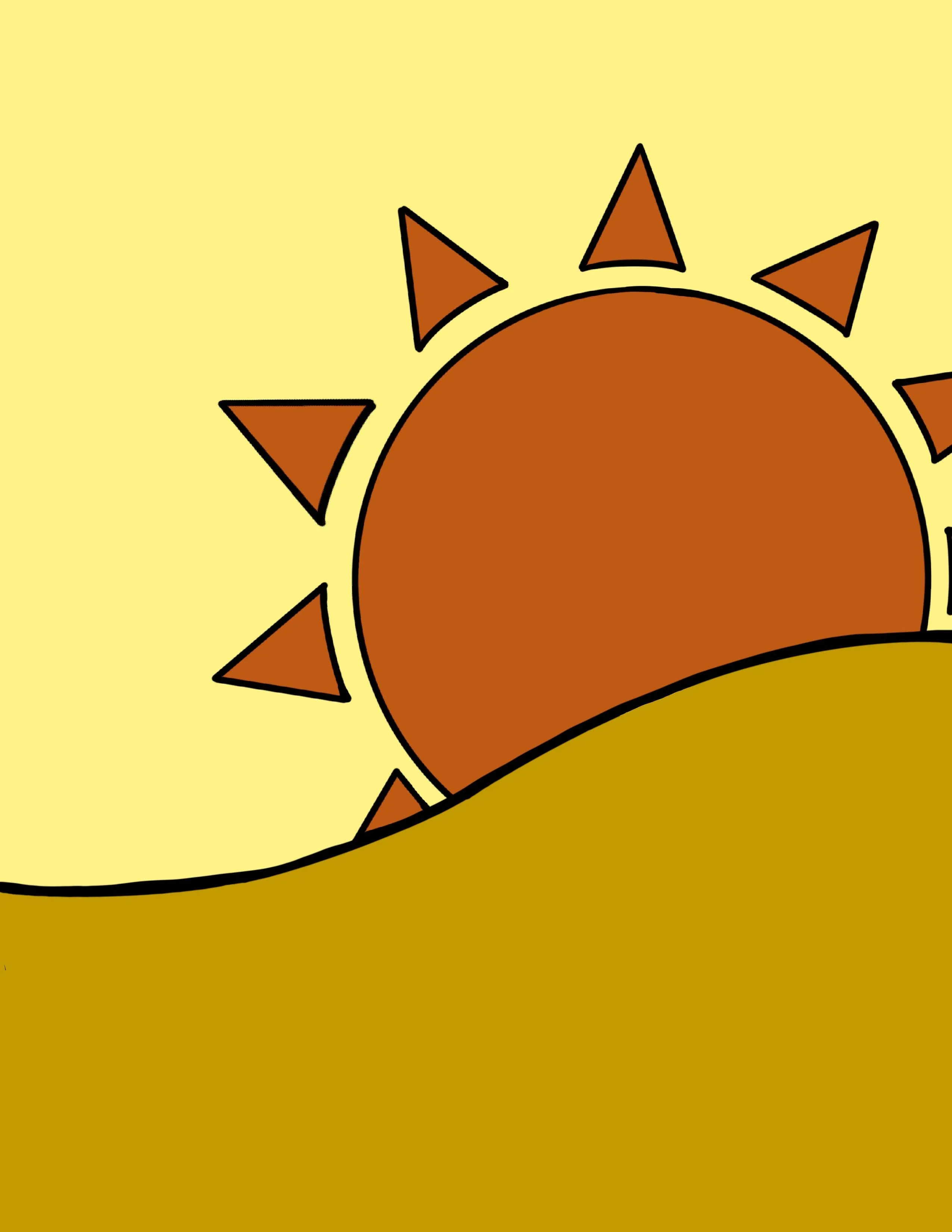Desert sun and moon prints