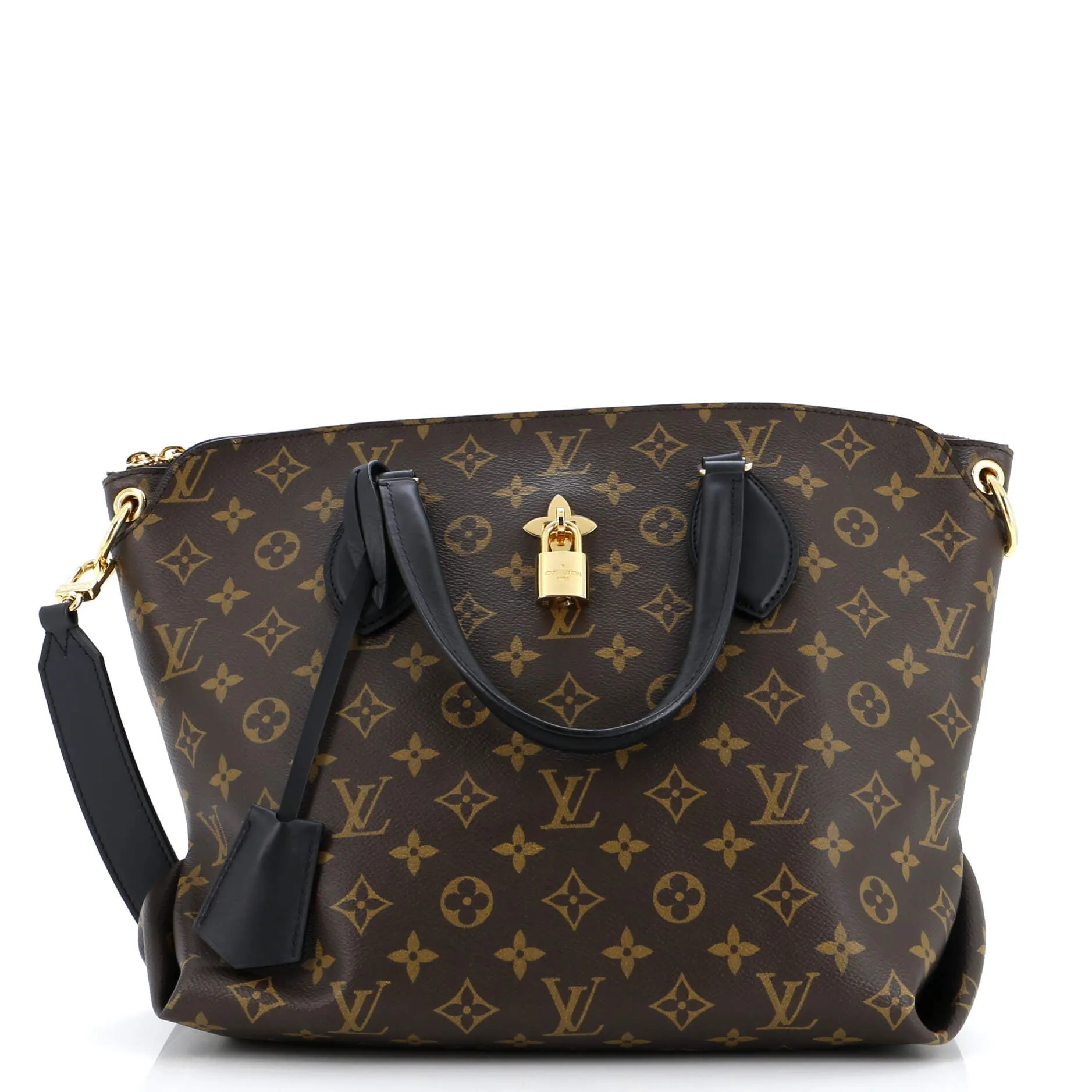 Designer Flower Zipped Tote Monogram Canvas MM