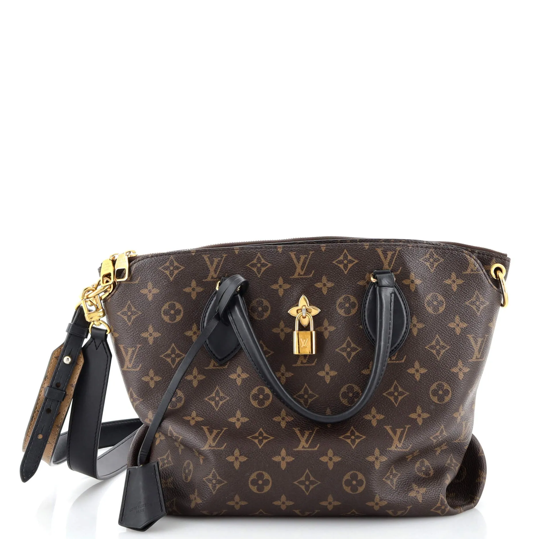 Designer Flower Zipped Tote Monogram Canvas MM