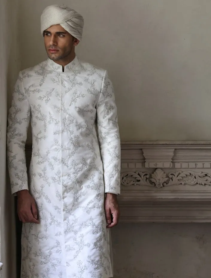 Designer Men Simple Sherwani Wedding Groom Dress #GN89