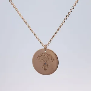 Diamond Birth Flower Necklace