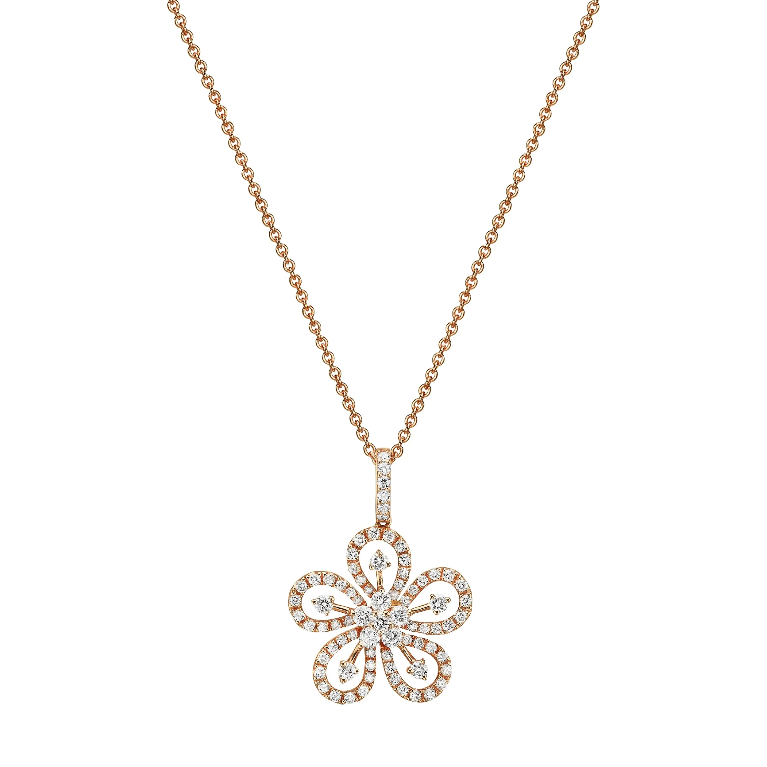Diamond Flower Necklace