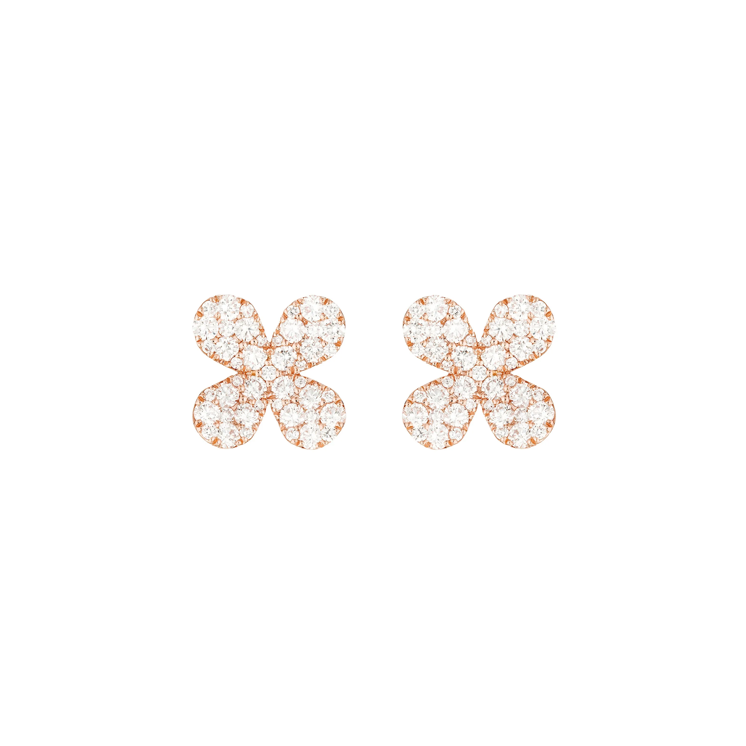 Diamond Flowers Earrings