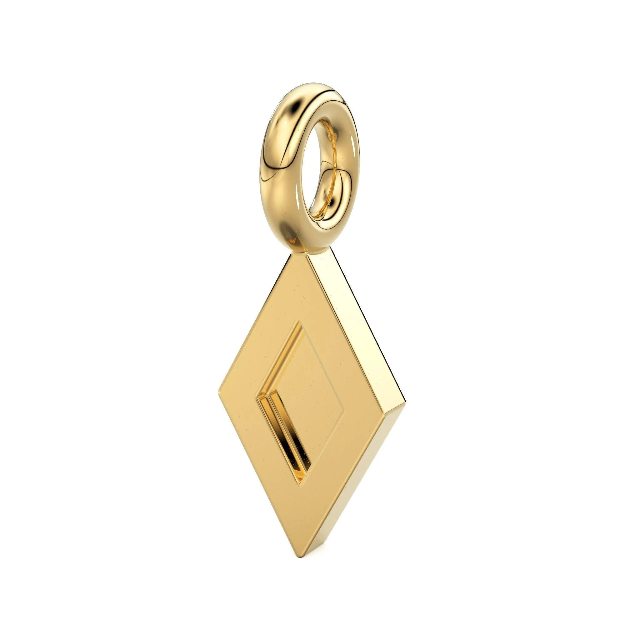 Diamond Pave Setting Charm / 14k 18k Solid Gold Charm / Gold Jewelry Supplies / Diamond Charm Finding / Sale