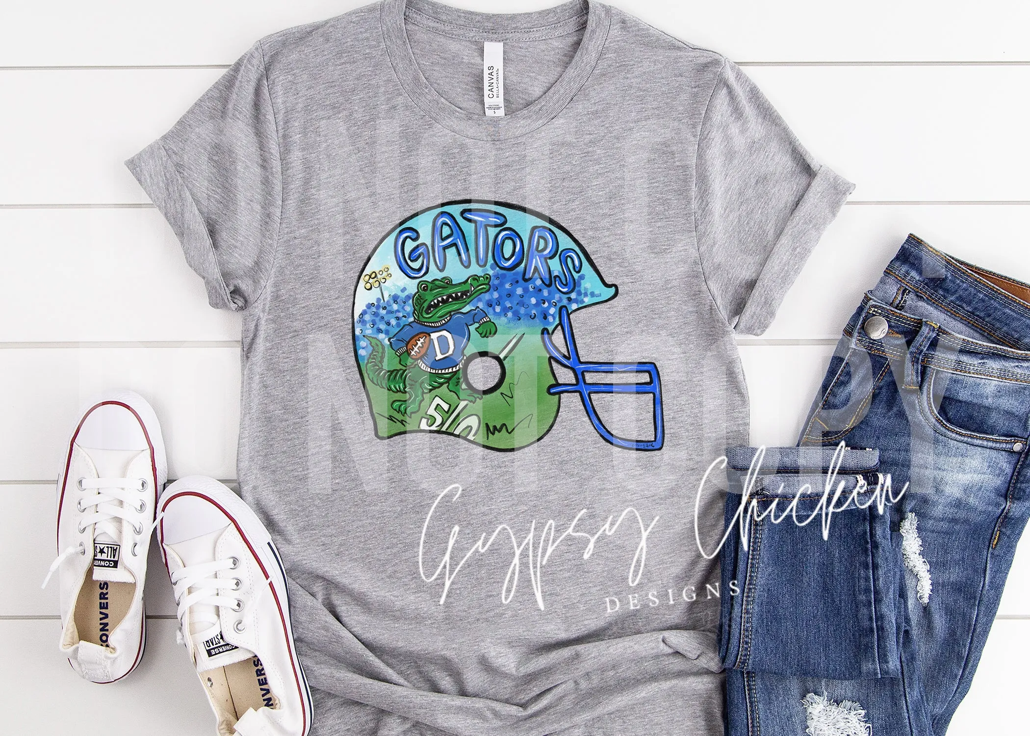 Dickinson Gators Helmet {hand painted EXCLUSIVE}