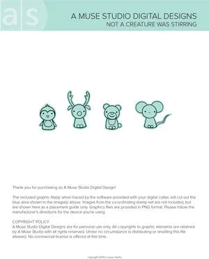 digital cut file - not a creature was stirring