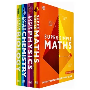DK Super Simple 4 Books Collection Set Super Maths, Biology, Physics, Chemistry