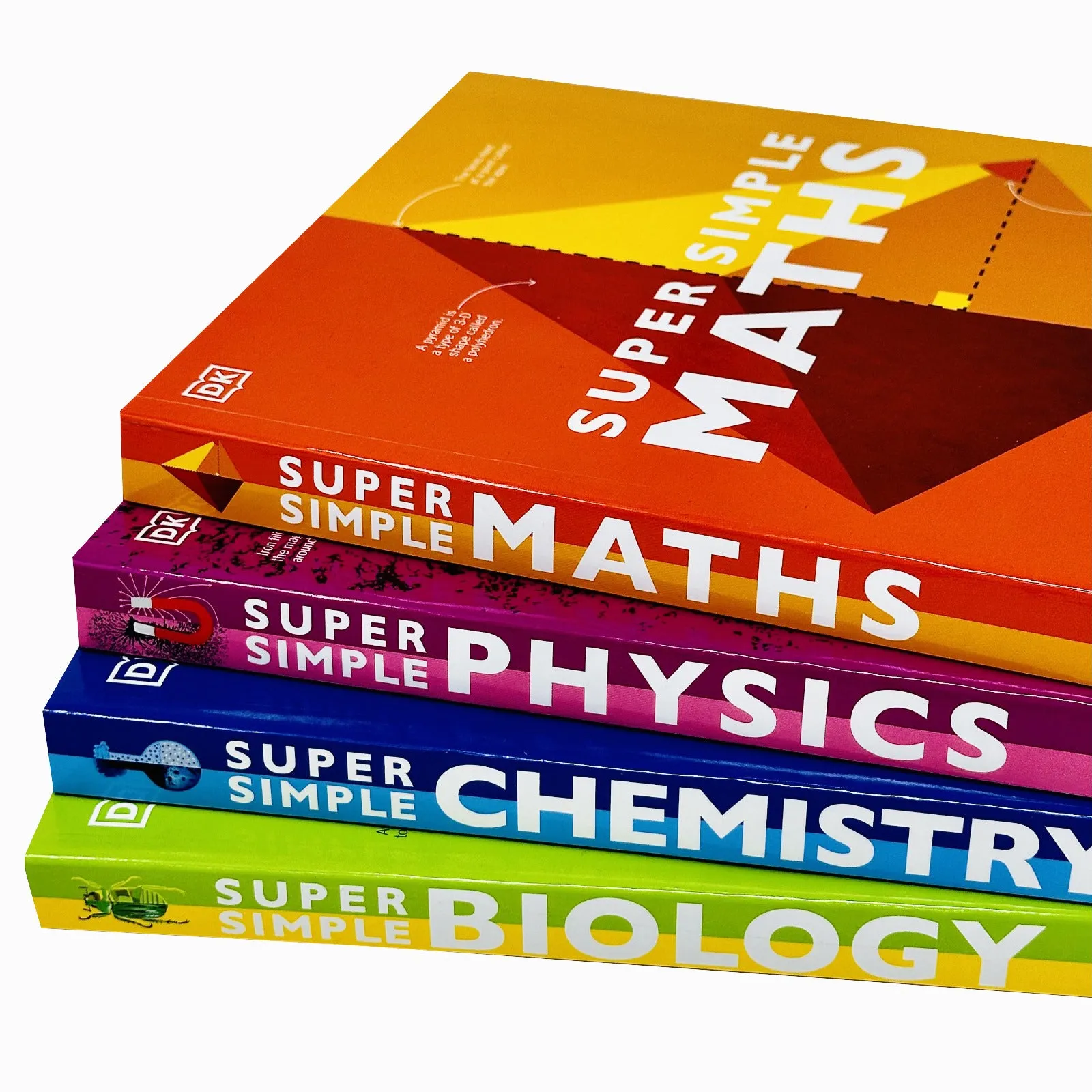 DK Super Simple 4 Books Collection Set Super Maths, Biology, Physics, Chemistry