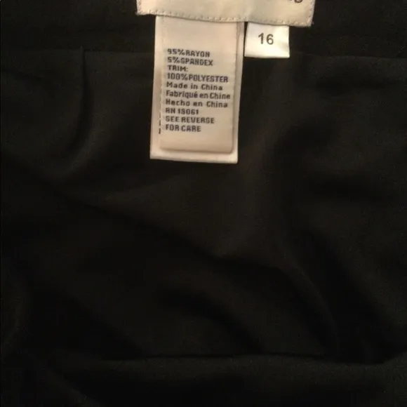 Doncaster Black Jersey Knit Skirt With Faux-Suede Trim
