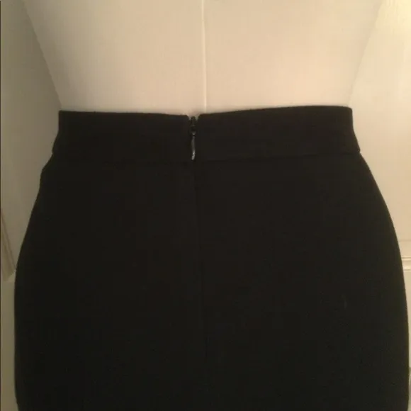 Doncaster Black Jersey Knit Skirt With Faux-Suede Trim