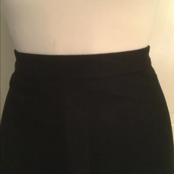 Doncaster Black Jersey Knit Skirt With Faux-Suede Trim