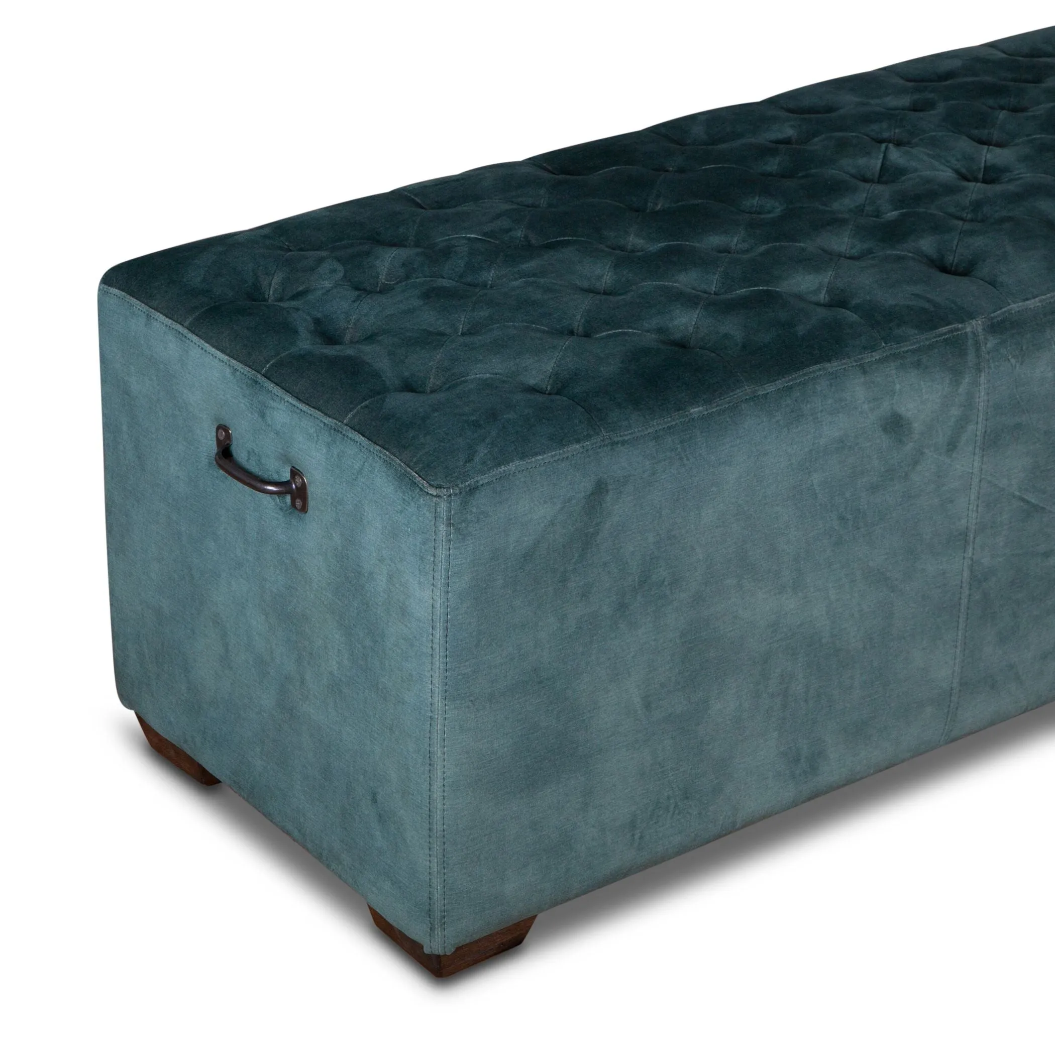 D'Orsay Green Velvet Bench