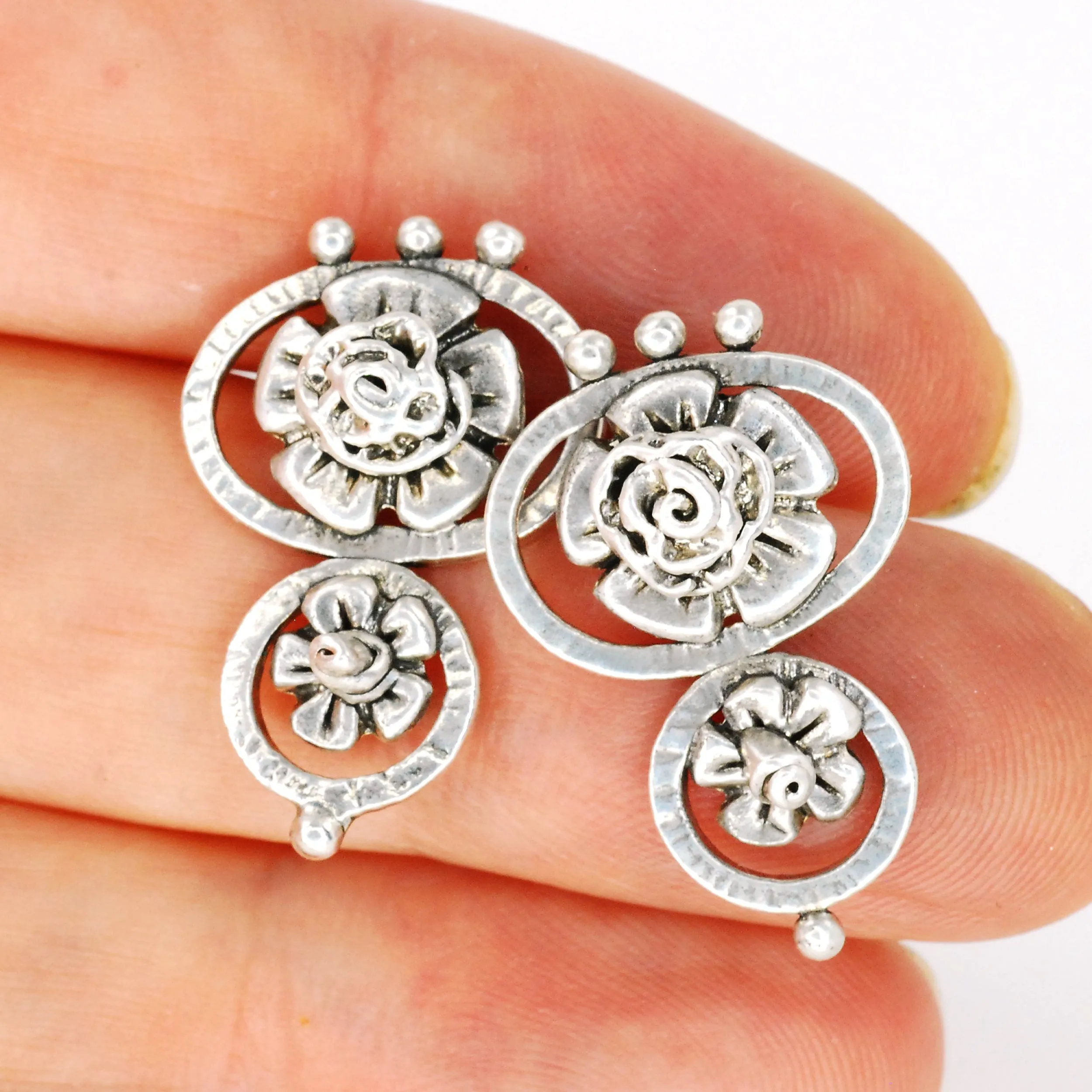 Double Rose Earrings