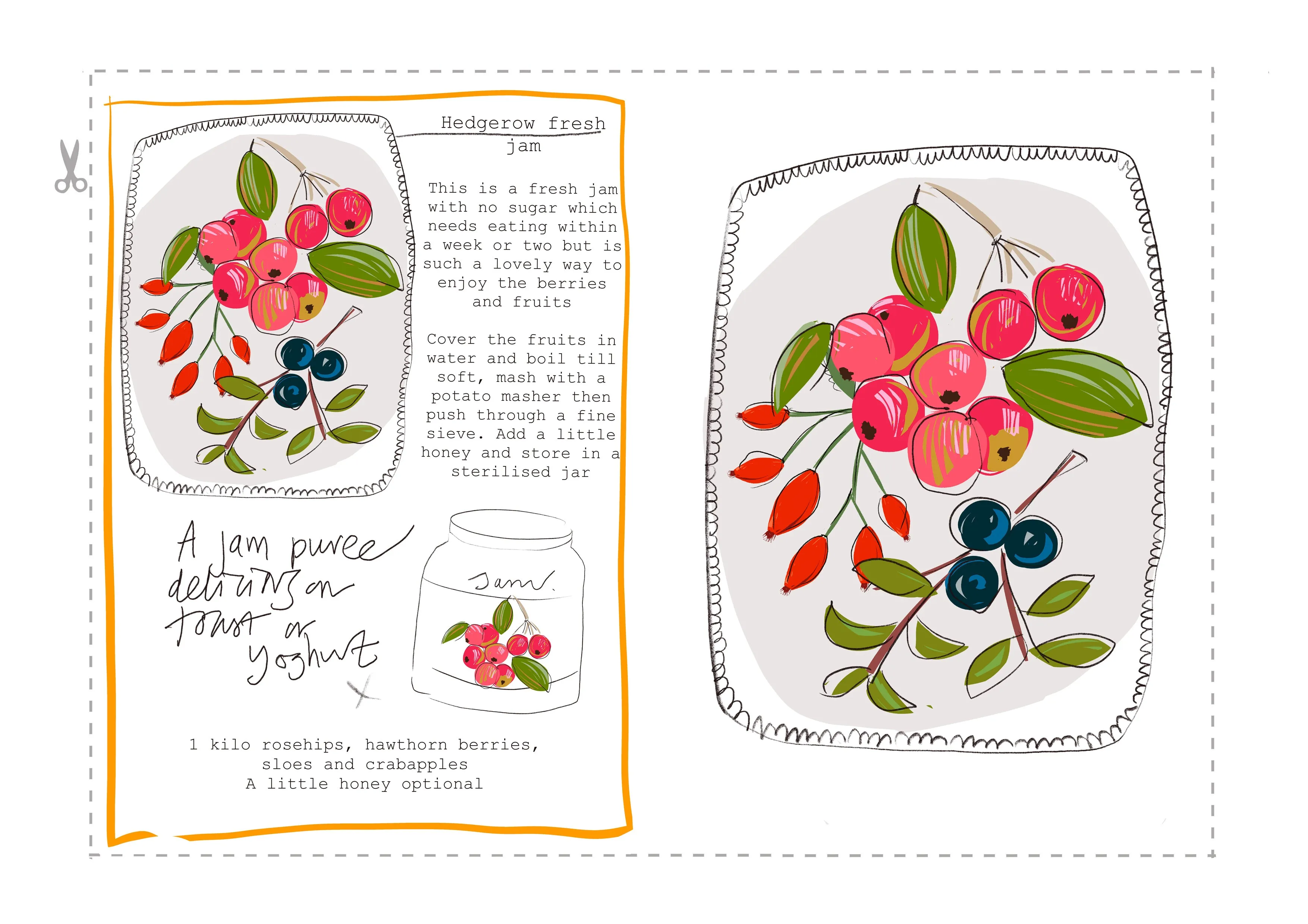 DOWNLOAD AND PRINT YOUR OWN RECIPE CARD - HEDGEROW JAM