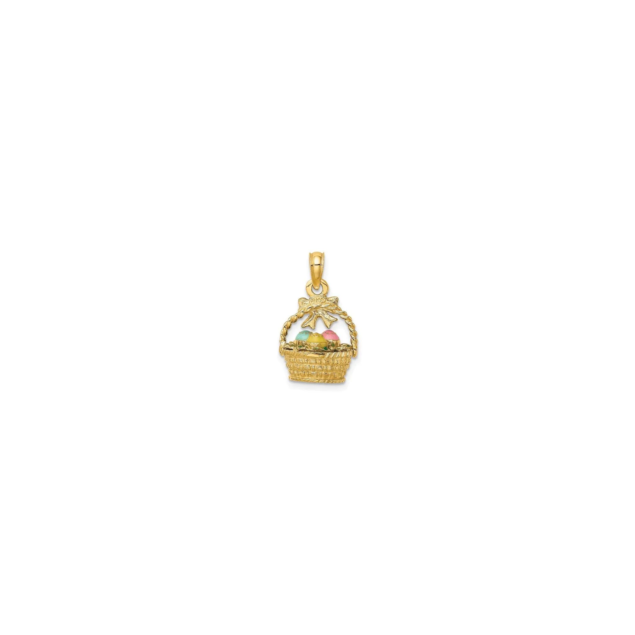 Easter Eggs Basket Pendant (14K)
