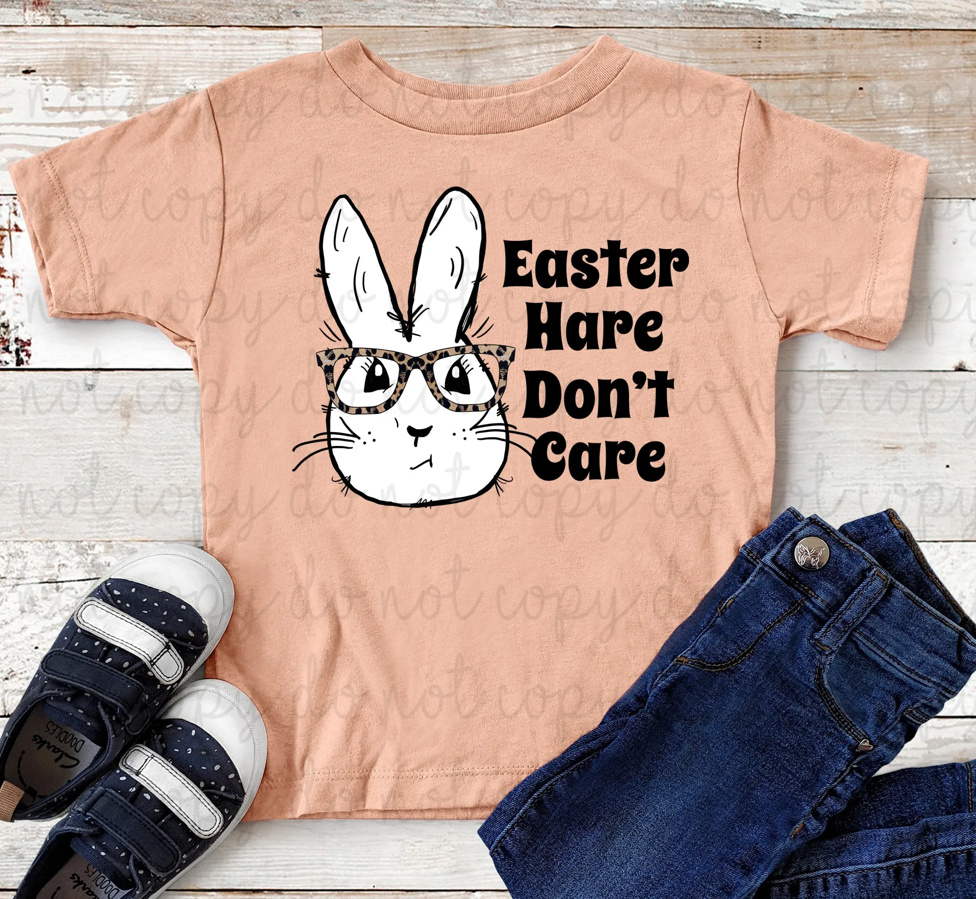 Easter Hare Don't Care Bunny w/ Glasses Digital Download