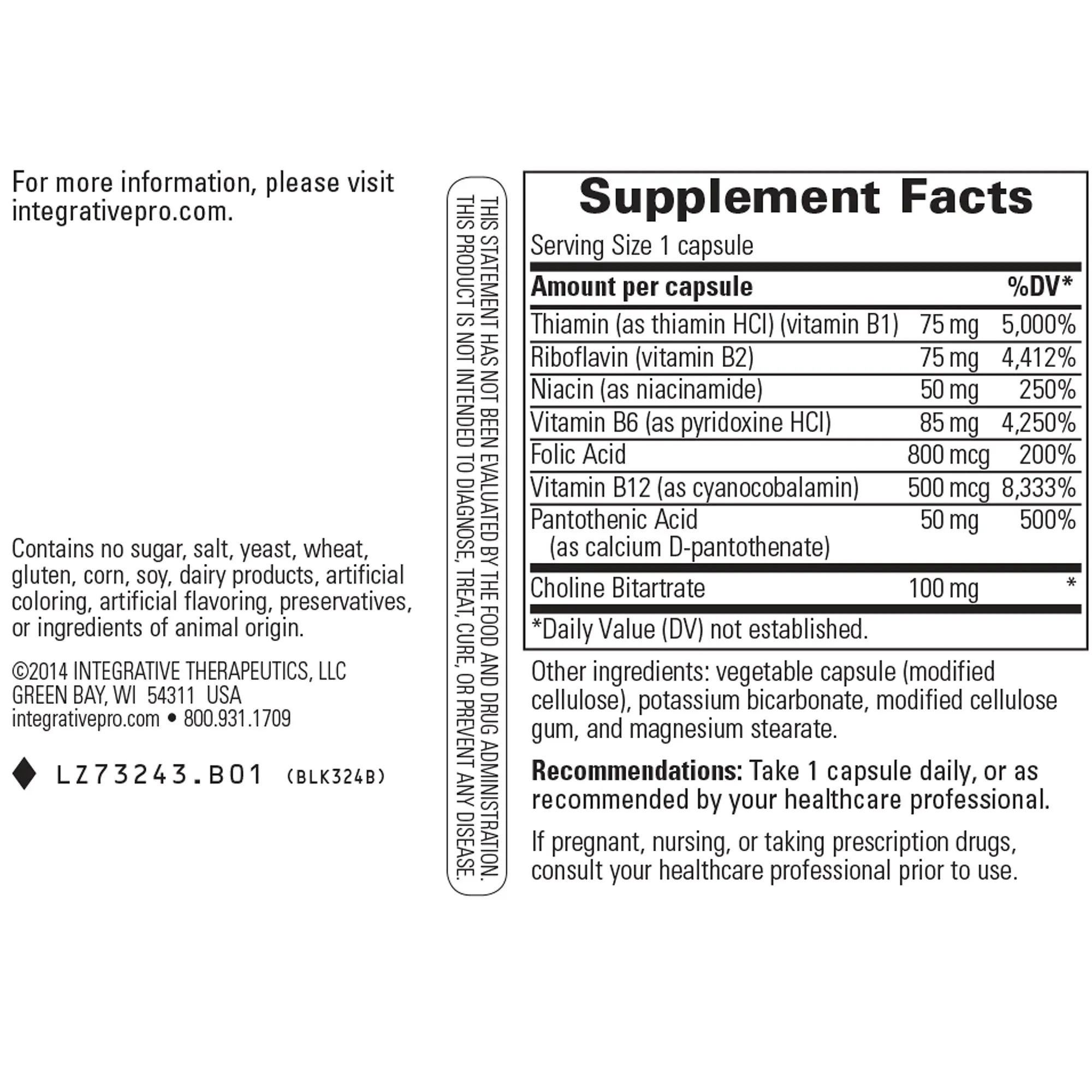 End Fatigue Daily Energy B Complex