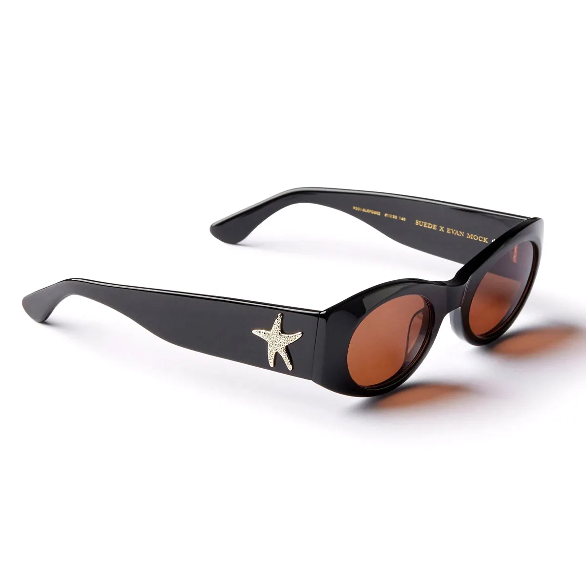 Epokhe - Suede Sunglasses Black Polished/Bronze Amber
