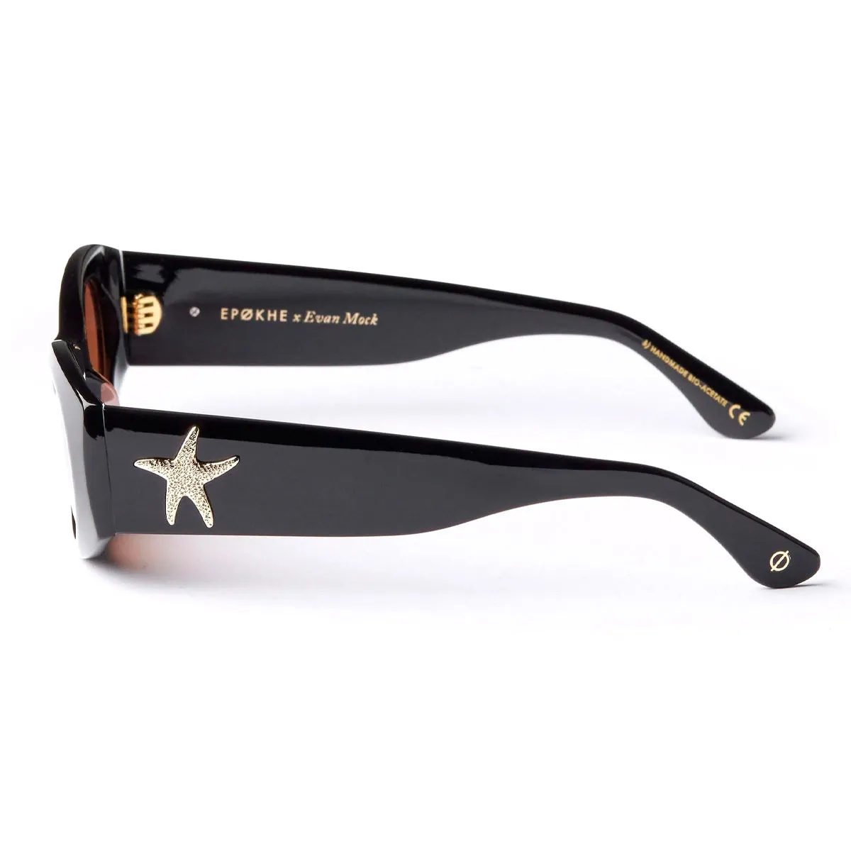 Epokhe - Suede Sunglasses Black Polished/Bronze Amber