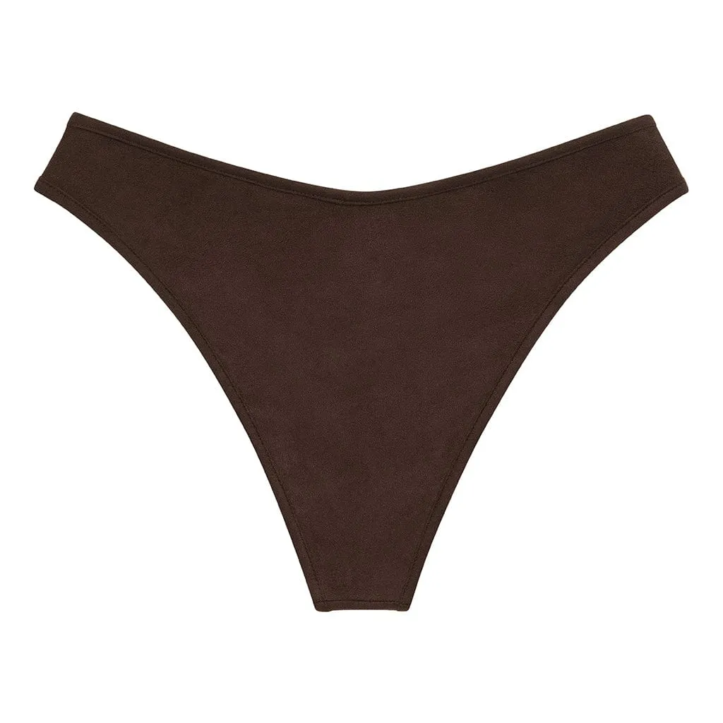 Espresso Suede Lulu Bikini Bottom