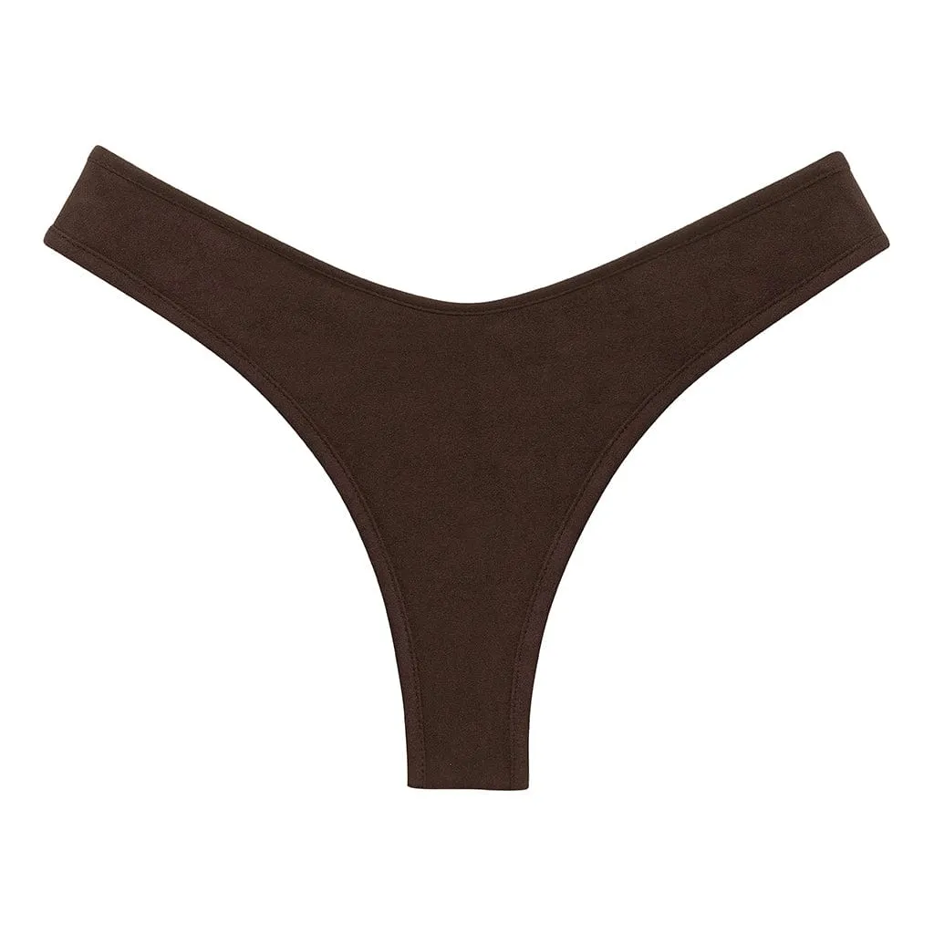 Espresso Suede Lulu Bikini Bottom