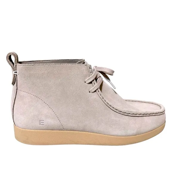 Everlane The Moc Toe Leather Chukka Desert Boot in Stone Grey Suede Like New 9