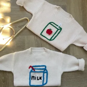 Exclusive Hand Embroidered Milk Carton Jumper