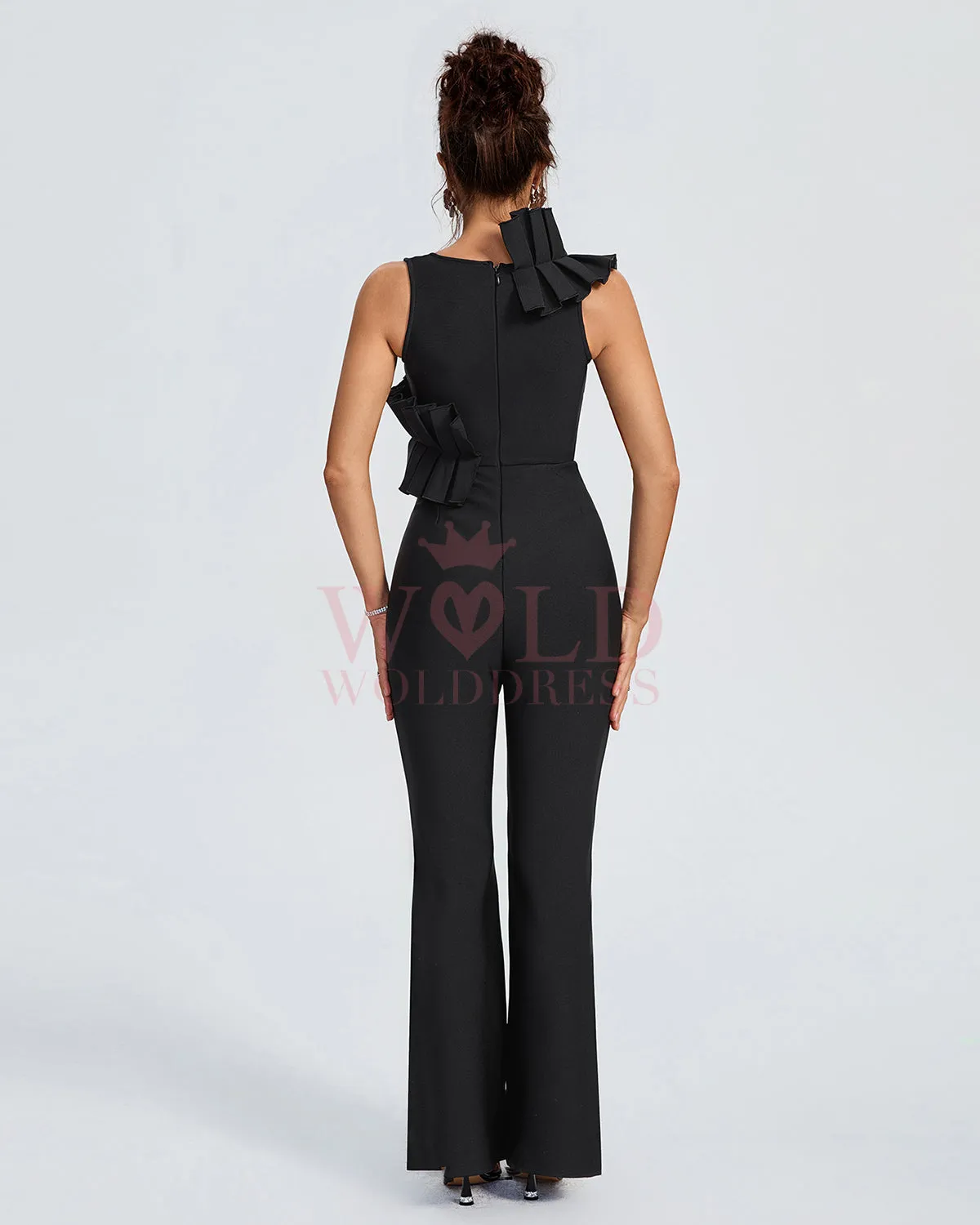 Exclusive Ruffled Bandage Jumpsuit