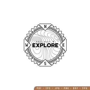 Explore Compass SVG - DIGITAL DOWNLOAD