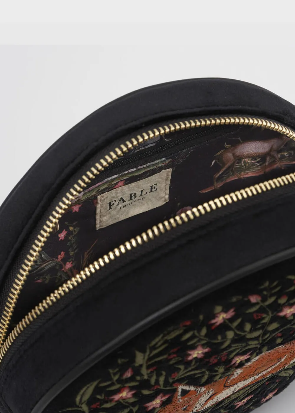 Fable England Sleepy Fox Shoulderbag Black
