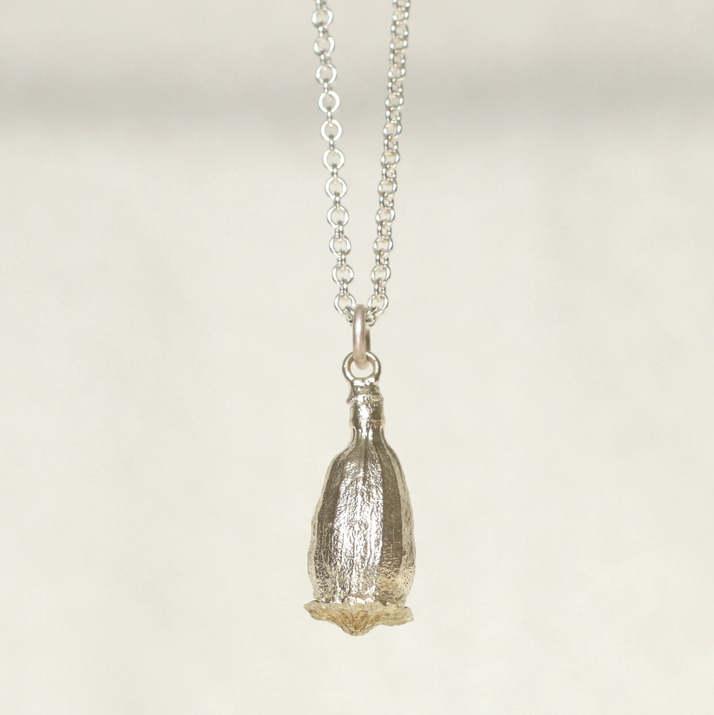 field poppy seed pod necklace