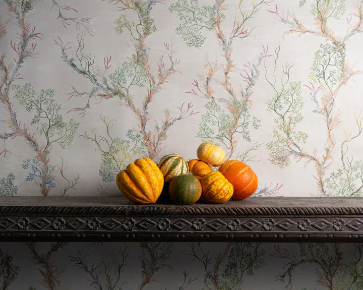 fine seaweed faux suede wallpaper