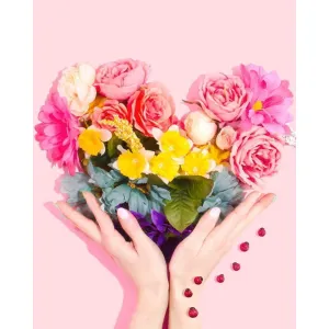 Flower Diy Paint By Numbers Kits UK For Adult Kids BR2011