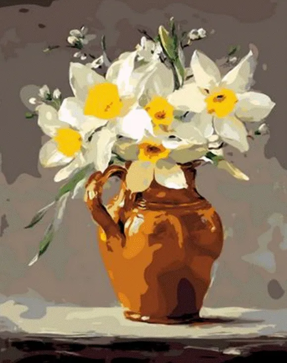 Flower Diy Paint By Numbers Kits XQ968