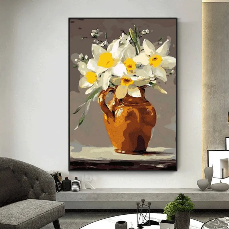 Flower Diy Paint By Numbers Kits XQ968