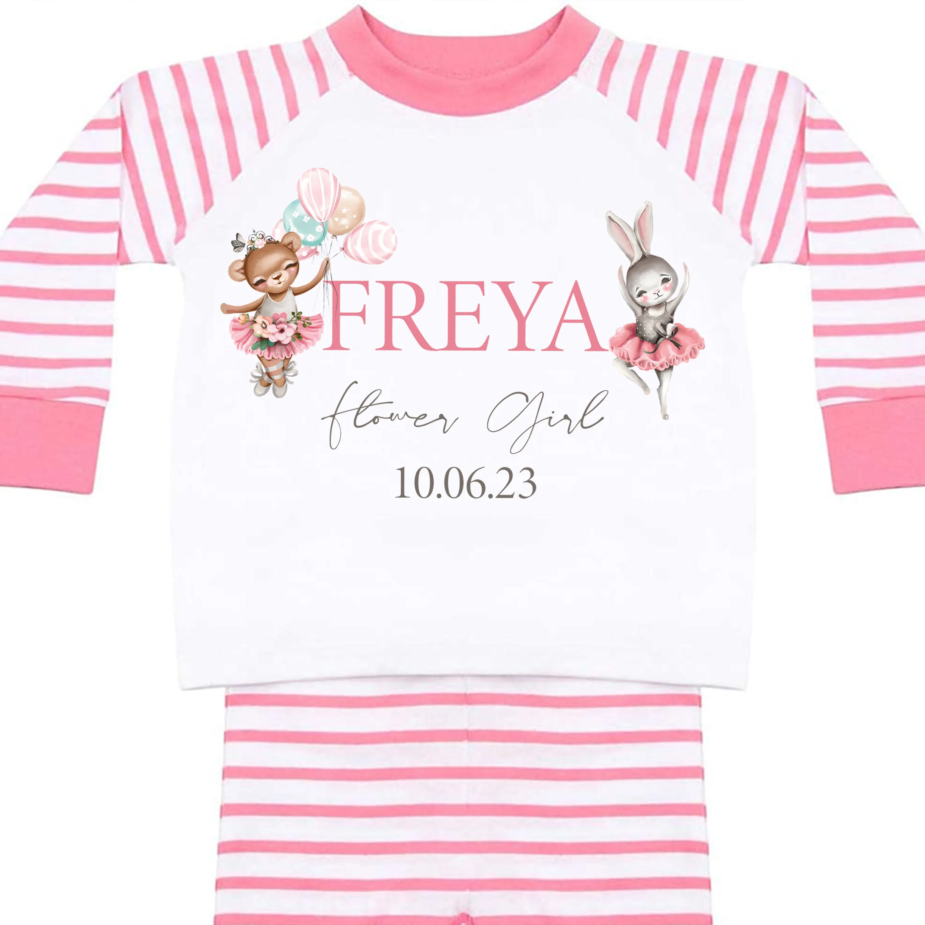 Flower Girl Personalised Pyjamas