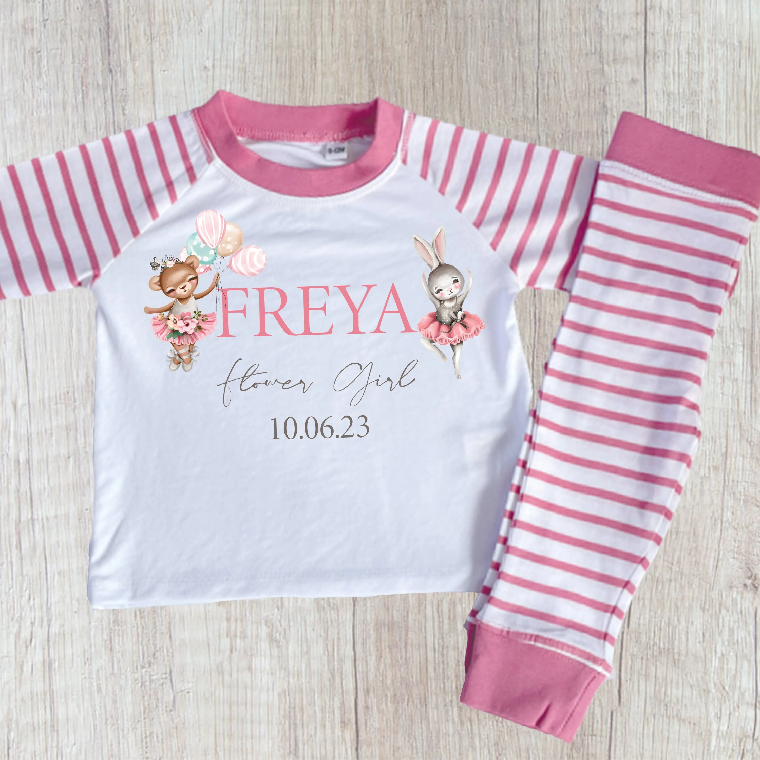 Flower Girl Personalised Pyjamas