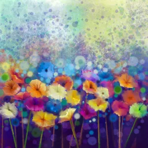 Flower Paint By Numbers Kits UK DS61726246