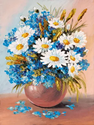 Flower Paint By Numbers Kits UK DS76039989