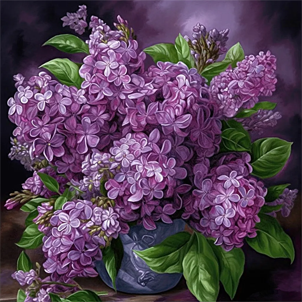 Flower Paint By Numbers Kits UK MJ2474