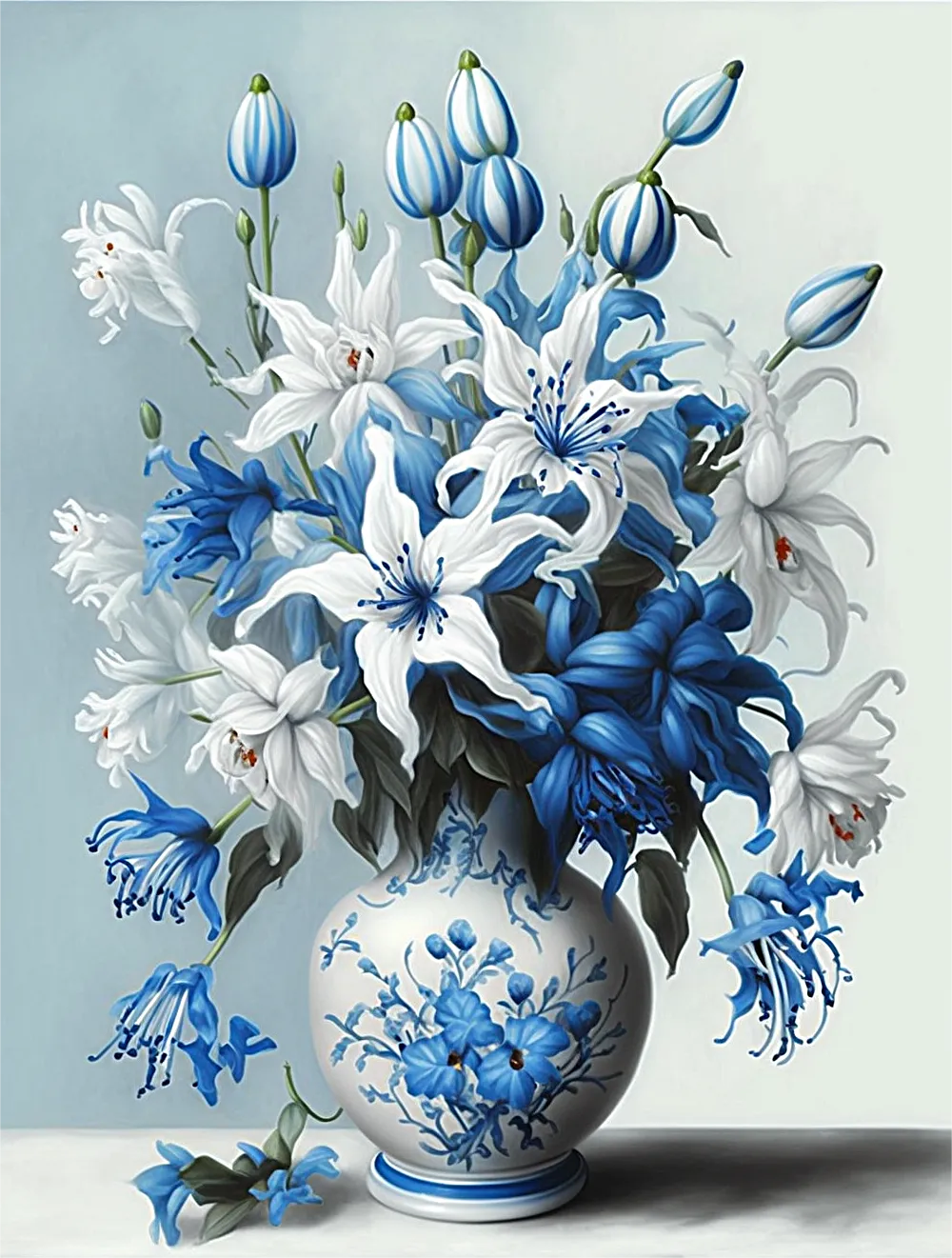 Flower Paint By Numbers Kits UK MJ2502