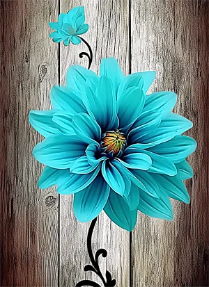 Flower Paint By Numbers Kits UK MJ2503