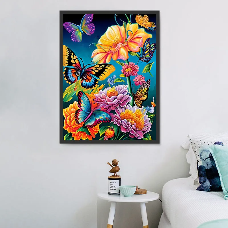 Flower Paint By Numbers Kits UK MJ2514