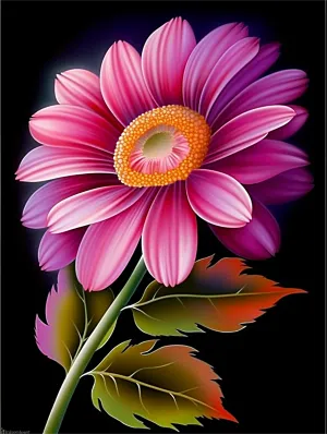 Flower Paint By Numbers Kits UK MJ2518