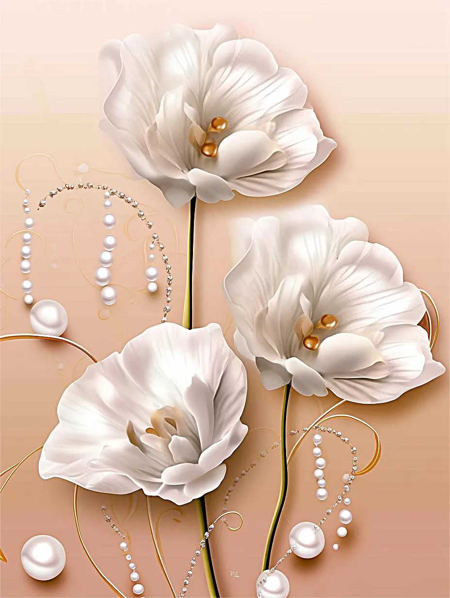 Flower Paint By Numbers Kits UK MJ2523