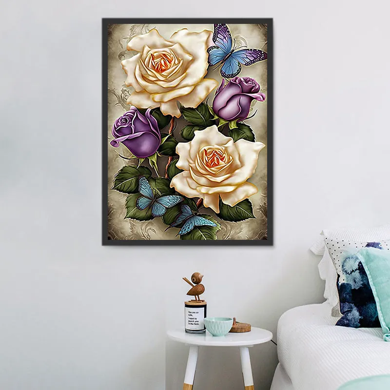 Flower Paint By Numbers Kits UK MJ2544