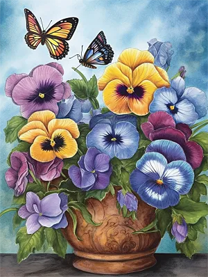 Flower Paint By Numbers Kits UK MJ2551