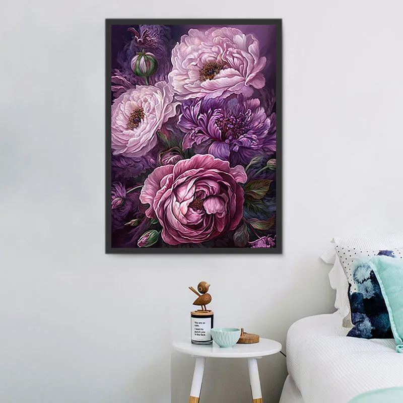 Flower Paint By Numbers Kits UK MJ2580